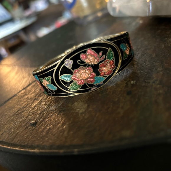 Vintage Cloisonné Clamper Bracelet - Picture 3 of 5